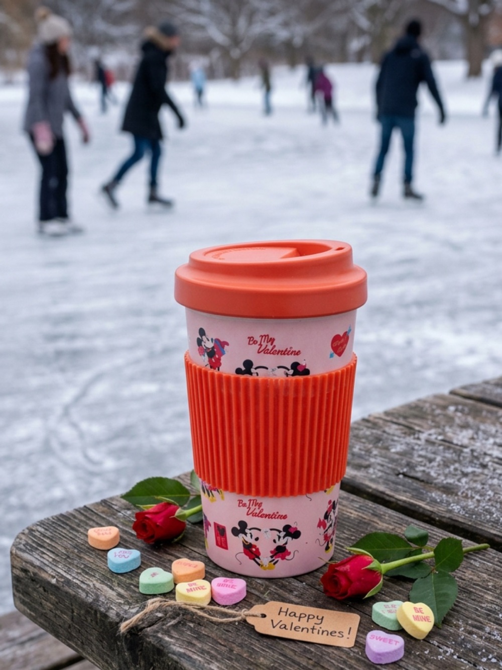 Reuse Me Disney Mickey & Minnie Bamboo Travel Mug
